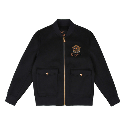 雷迪波尔刺绣图案夹克羊毛双面呢