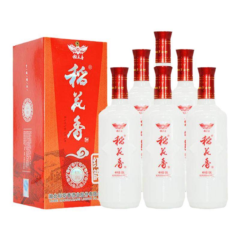 2015年42度稻花香红韵酒整箱500mlx6瓶装婚宴送礼自饮酒粮食白酒