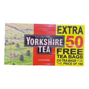 包邮现货 英国Yorkshire Tea泰勒 约克红茶郡奶茶底80包 250g