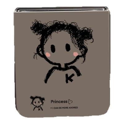 素描女孩折叠屏电镀手机壳