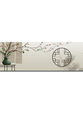 新中式国风玉兰卧室床头花鸟