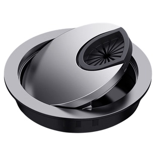 电脑办公桌穿线孔盖金属板桌面走线盒封口盖书桌装饰圈开孔圆孔盖