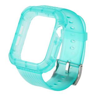 适用苹果手表s8表带透明冰川ApplewatchSE2简约大气s6/s7手表带s5