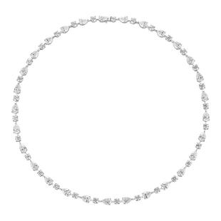 Cevol新奢钻石 18K金培育钻排钻项链女14克拉奢华晚宴款满钻璀璨