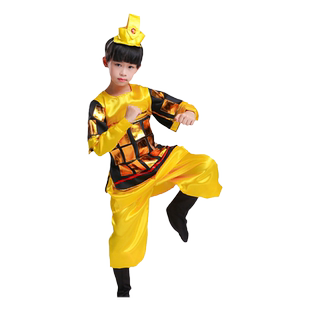 儿童古装汉服三国演义士兵演出服花木兰古代士兵服装岳飞将军盔甲