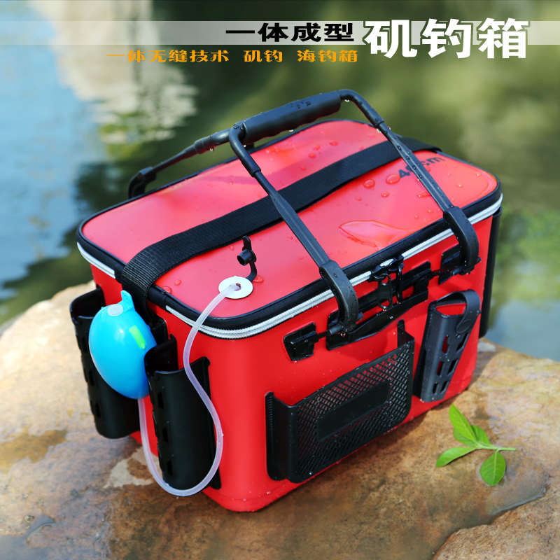 矶钓窝料箱海钓饵料箱钓鱼桶硬壳eva一体垂钓不可折叠活鱼桶路亚