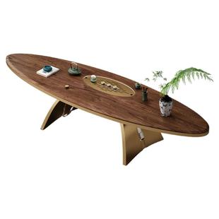 Mobeier 茶桌现代简约轻奢茶座桌椅套装2025新款高端黑胡桃木茶台