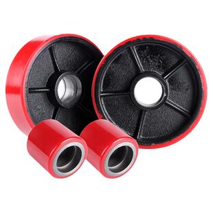 诺力杭叉合力 手动叉车轮子 80*60/80*70 地牛尼龙PU脚轮配件大全