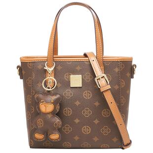 奥康手提包2026新款包包老花大容量单肩包高级通勤女包妈妈斜挎包