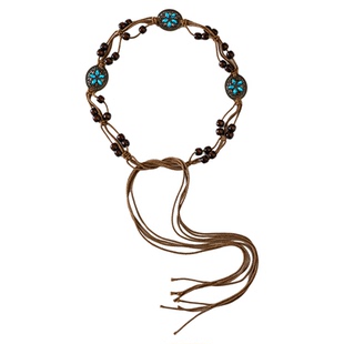 【文艺复兴】波西米亚风复古金属手工编织腰绳腰链连衣裙配饰腰带