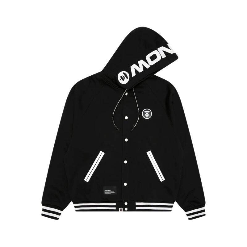 Aape牙刷绣徽章棒球服卫衣外套