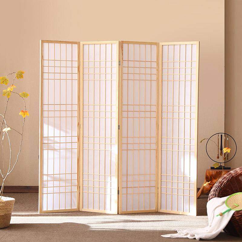 日式屏风可移动折叠家居屏风落地隔断格子现代木质酒店客厅办公室