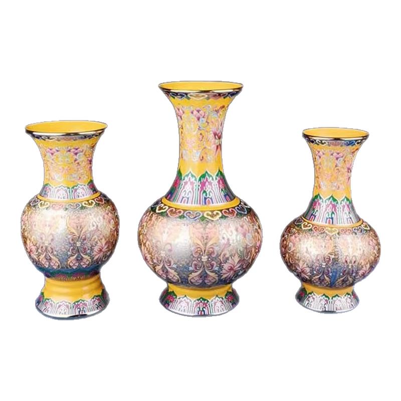 珐琅景泰蓝铜胎掐丝特色工艺品彩绘花瓶居家收藏商务礼品装饰摆件