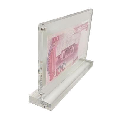 亚克力相框可放四五版百元美元RMB100港币毕业礼送女友高透可刻字