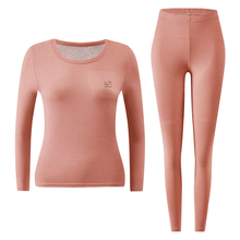 【kissy氧心】保暖无痕内衣套装情侣发热美体打底长袖衣