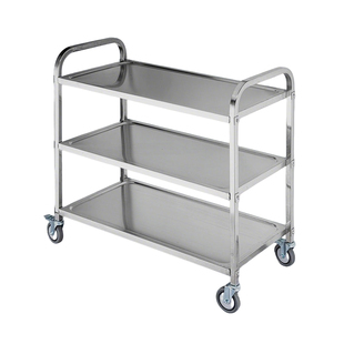 不锈钢餐车小推车商用餐厅移动送餐车饭店上菜三层餐车双层手推车