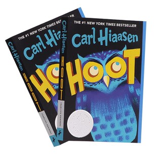 进口英文原版 Hoot 猫头鹰的叫声 拯救猫头鹰 2003年纽伯瑞银奖 Carl Hiaasen 章节书小说畅销获奖读物 英语课外学校推荐读本