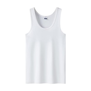 三枪【3条装】背心男士纯棉舒肤精漂汗布背心 中老年老式白背心