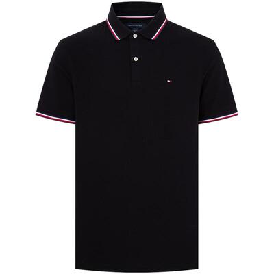 Tommy男装小绣标通勤短袖POLO衫