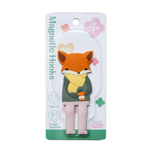 日系动物磁性可弯曲挂钩冰箱磁铁吸铁石无痕装饰贴钥匙口罩挂钩