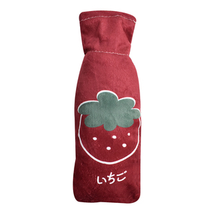 加厚PVC热水袋注水小号长条500ml装水随身迷你暖水袋暖手宝毛绒套