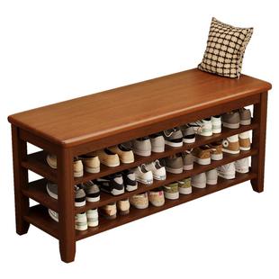 实木多层鞋架鞋柜一体式免安装2025新款家用入户门口简易置物架子