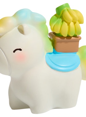 「马上不焦虑」正版马年吉祥物摆件生肖公仔桌面装饰有钱花礼物