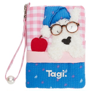 Tagi.《哈哈》小狗温暖晚安可爱旅行护照夹收纳包证件卡包