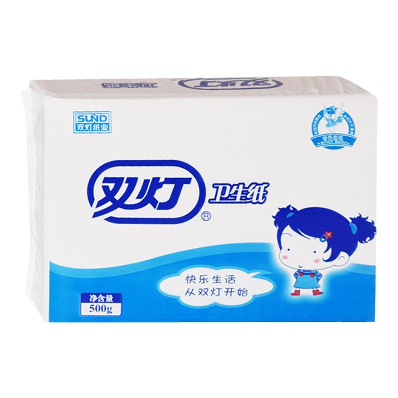 双灯平板卫生纸500克g家用家庭装