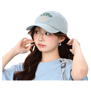 2025新款棒球帽宽帽檐大脸显脸小蓝色软顶大头围鸭舌帽子女春夏季