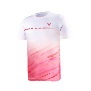 正品victor胜利羽毛球服男款女夏季速干短袖维克多专业运动大赛服