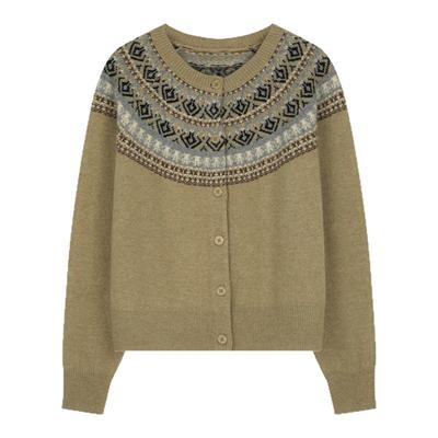 solighter羊毛费尔岛针织开衫