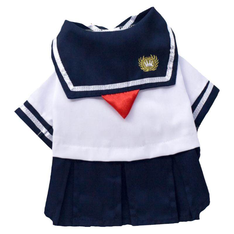 狗猫水手服猫咪薄款裙子