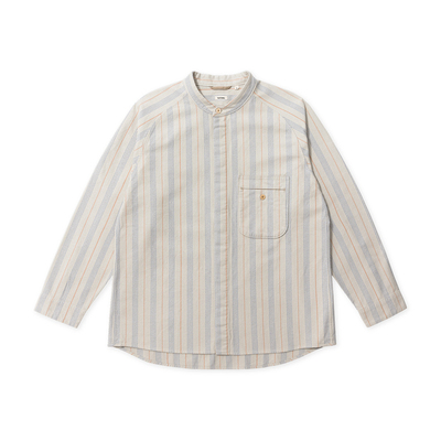 TACITURNLI STRIPE MANHATTAN NC SHIRT 条纹无领曼哈顿衬衣