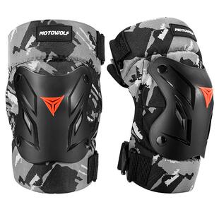 摩多狼/MOTOWOLF 摩托车护膝四季膝盖护腿机车骑行防摔防风护具男