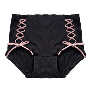 女生可爱高颜值女士三角裤透气纯棉高腰收腹内裤女不夹屁屁不卡裆