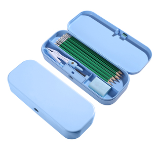 双层指纹解锁文具盒密码铅笔盒多功能黑科技儿童小学生大容量笔袋