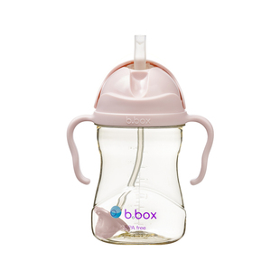 b.box重力球吸管杯宝宝学饮水吸管杯喝奶奶瓶大肚杯防呛防漏带柄