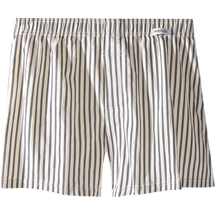 浪莎男士纯棉阿罗裤男款内裤宽松时尚条纹四角短2025新款五分裤衩