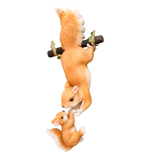 户外花园装饰挂件仿真松鼠猴子攀爬树上庭院露台阳台动物布置摆件