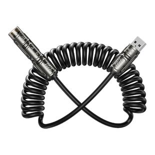 WEKOME车载充电线伸缩弹簧carplay数据线usb转typec四合一快充汽车摩托车适用苹果16华为5小米iphone安卓手机