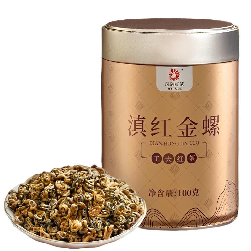 云南滇红凤牌金螺特级100g罐装