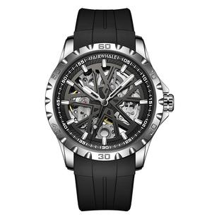 马克华菲男士手表男款双子星运动学生防水自动机械腕表礼物送男友