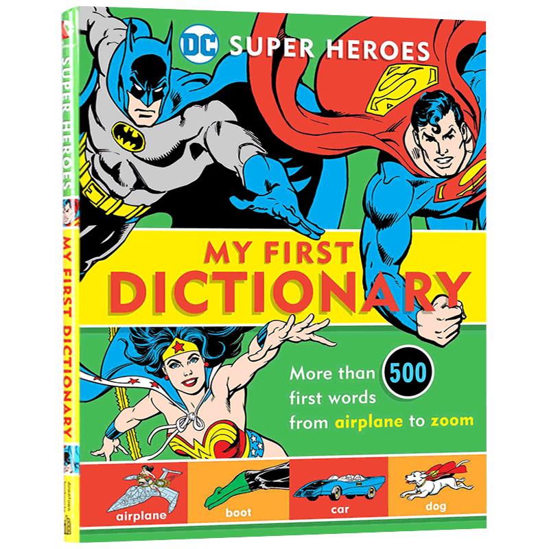 DC英雄儿童初级图片字典 Super Heroes My First Dictionary 英文原版超人蝙蝠侠神奇女侠精装 英文版进口启蒙英语插画英英词典
