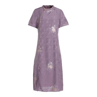 乔万尼夏季新款重磅真丝花罗连衣裙好看流行印花商场同款EI2E808