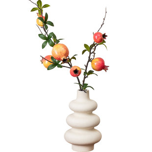 仿真花石榴果树枝干花花束客厅玄关摆设假花餐桌新年装饰摆件花