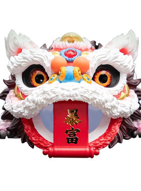 国潮醒狮摆件客厅轻奢高档