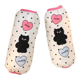 冬天防水袖套女款办公室工作羽绒服专用套袖长款耐脏秋冬加长护袖