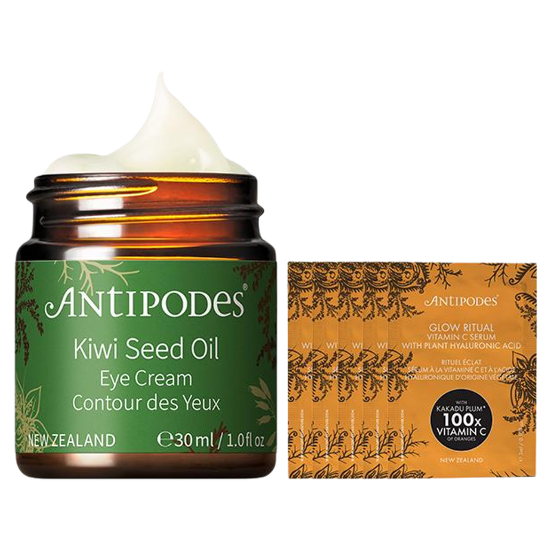 【达人专享】Antipodes奇异果眼霜30ml+Glow维C沁润焕亮精华3ml*5