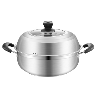 304不锈钢蒸锅汤锅蒸汤锅火锅桑拿锅蒸笼馒头家用电磁炉煤气炉锅